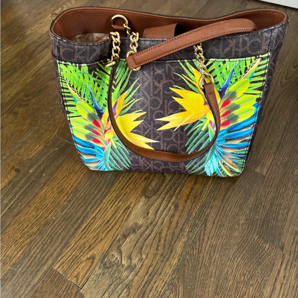 Tropical Print Tote Bag